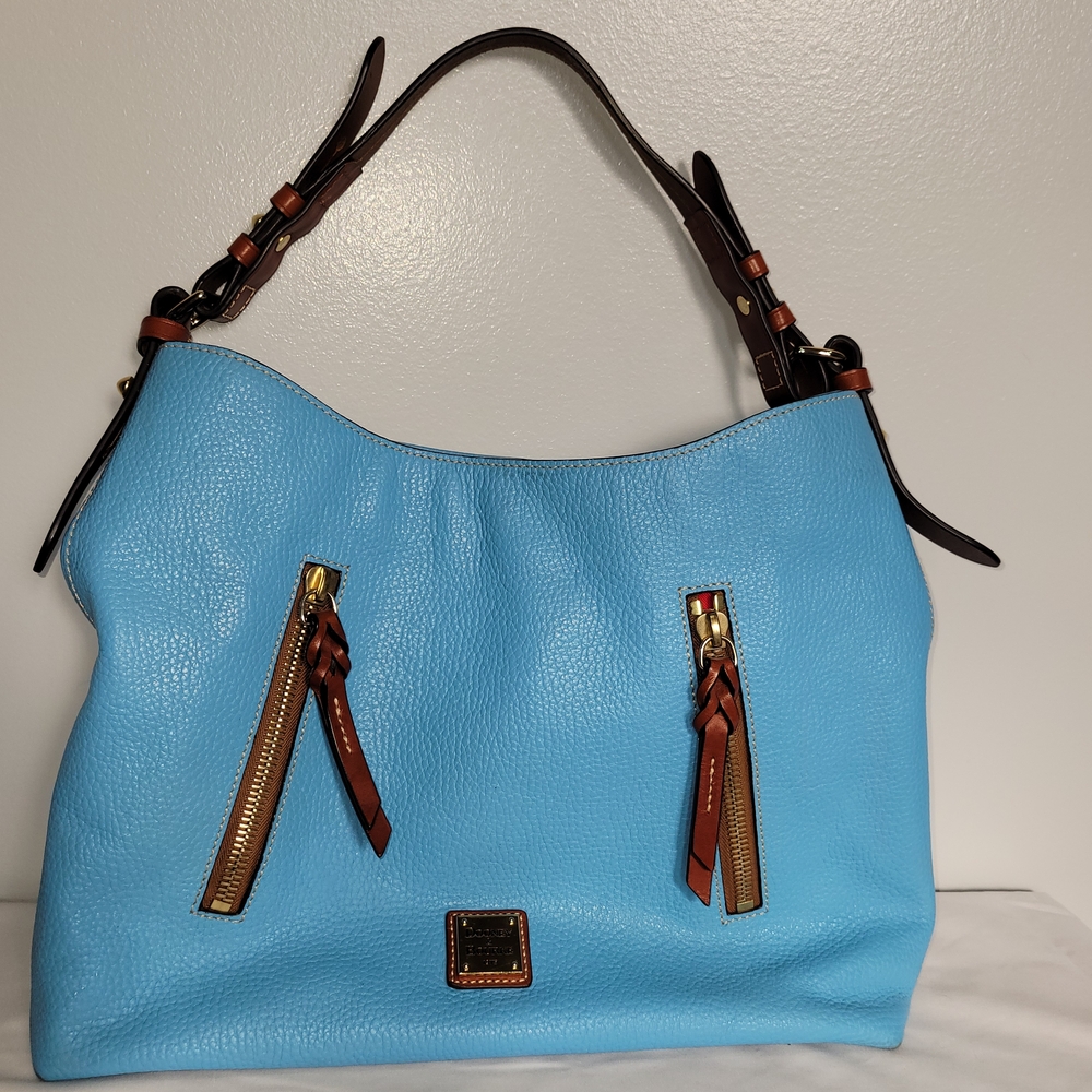 Dooney & Bourke Blue Leather Hobo Bag